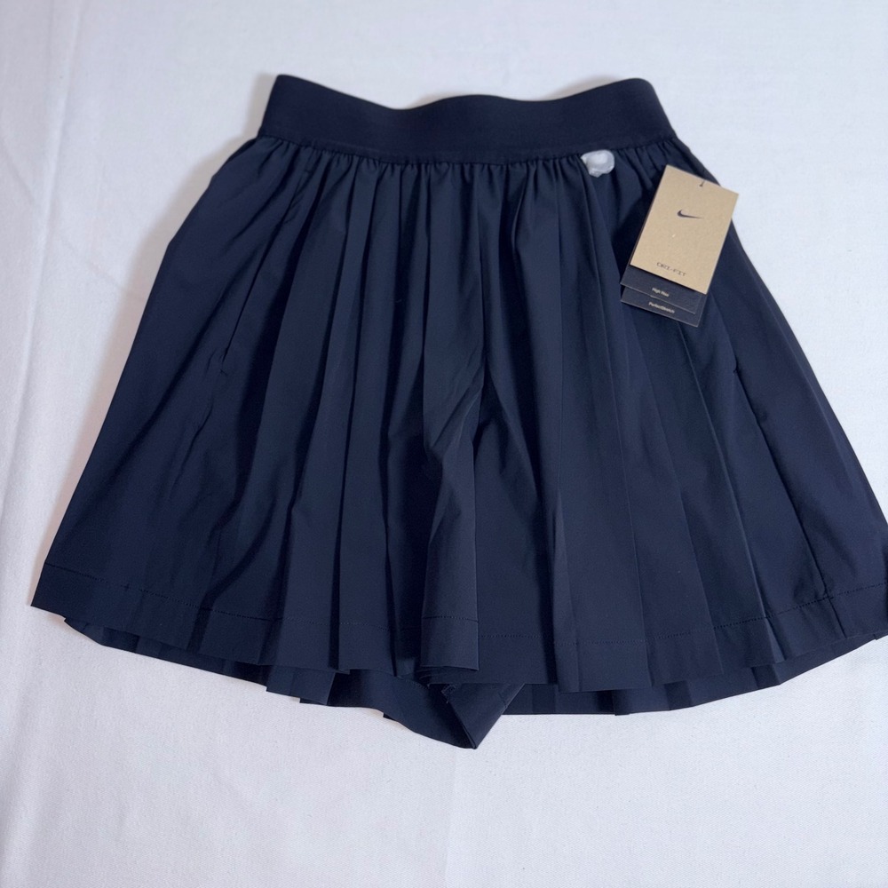 Nike Dri-FIT 24.7 Pleated Tennis Skort shorts XS Black NEW High Rise Active